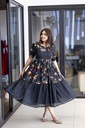 ORANGE BLOOM : Custom Mul Printed Frock