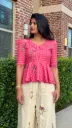 Pink Peplum Co-ord set 